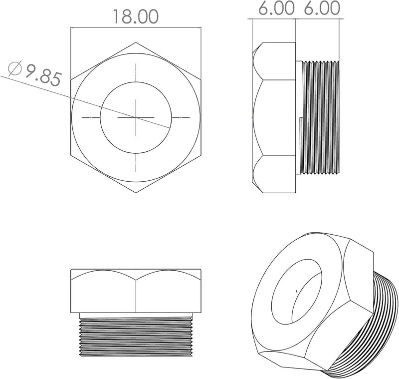 CORWIN Store UNC3/18-16 Extended Rivet Nut Gun Mandrels and Nosepiece Set, Specifically Designed for Installing Pre-bulbed Rivet Nuts and Similar Threaded Inserts Multi-Grip - Image 4